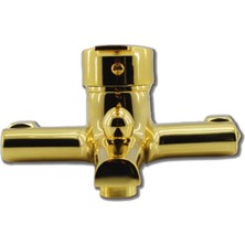 Pirima Arıtmalı Evye Batarya Gold (Altın) Renk 3'lü Set Evye-Lavabo-Banyo Bataryası