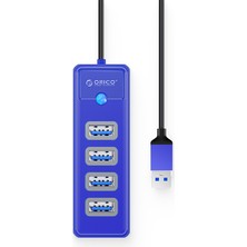 Orico Usb3.0 4 Portlu 5gbps Çoklu USB Bağlantı Noktası Çoklayıcı Hub, 15CM, Siyah, PW4U-U3-015-BK