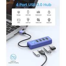 Orico Usb3.0 4 Portlu 5gbps Çoklu USB Bağlantı Noktası Çoklayıcı Hub, 15CM, Siyah, PW4U-U3-015-BK