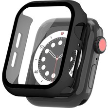 Deilmi Apple Watch 7 8 Mika Siyah 41 mm Uyumlu 360 Tam Koruma Silikon Akıllı Saat Ekran Koruyucu