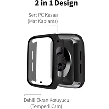 Deilmi Apple Watch 7 8 Mika Siyah 41 mm Uyumlu 360 Tam Koruma Silikon Akıllı Saat Ekran Koruyucu