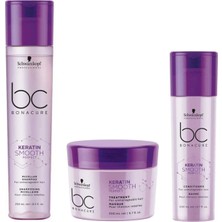 Schwarzkopf Bc Keratin Mükemmel Kontrol Şampuanı 250 ml + Maske 200 ml + Krem 200 ml