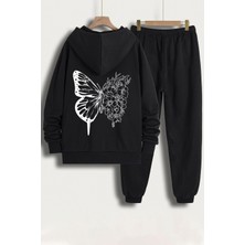 Trendypassion Unisex Drawing Butterflies Sırt Baskılı Eşofman Takımı