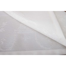 Finezza Ayda Jakar Polyester Kumaş Krem Amerikan Servis 33,5X46 cm Gri 4 AD-1387