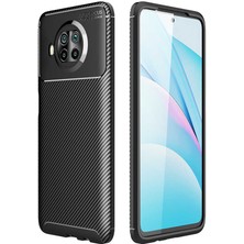 Case 4U Xiaomi Redmi Note 9 5G Kılıf Rugged Armor Karbon Desenli Lüx Negro Silikon Arka Kapak Siyah