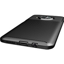 Case 4U Xiaomi Redmi Note 9 5G Kılıf Rugged Armor Karbon Desenli Lüx Negro Silikon Arka Kapak Siyah