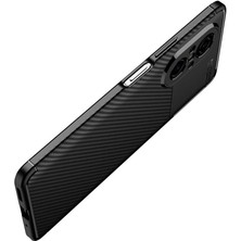 Case 4U Huawei Nova 9 SE Kılıf Rugged Armor Karbon Desenli Lüx Negro Silikon Arka Kapak Lacivert