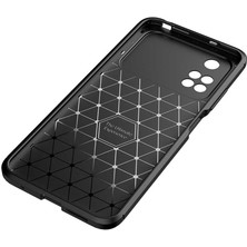 Case 4U Xiaomi Poco M4 Pro 4G Kılıf Rugged Armor Karbon Desenli Lüx Negro Silikon Arka Kapak Lacivert