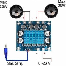 Elektronikport TPA3110 2X30W Streo Çift Kanal Amfi Devresi XH-A232