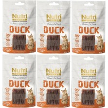Nutri Feline %95 Ördek Etli Snack 50 gr Kedi Ödül Maması 6 Adet