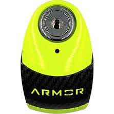 Armor 610+MVA Motosiklet Disk Kilidi Sarı 10MM Alarmlı ( 120DB )