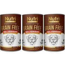 Nutri Canin Geyik Etli Tahılsız Yetişkin Köpek Konservesi 400 G 3 Adet
