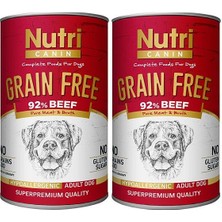 Nutri Canin Sığır Biftek Etli Tahılsız Yetişkin Köpek Konservesi 400 G 2 Adet