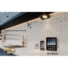 Teknoloji Elektrik Dolap ve Tezgah Altı Bluetooth Müzik Çalar Prizmatik Venüs Kablolu 2 Metre