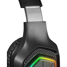 RM-K90 Vector Siyah Rgb LED 3.5mm Gaming Mikrofonlu Oyuncu Kulaklığı ( Rampage Türkiye Garantili )