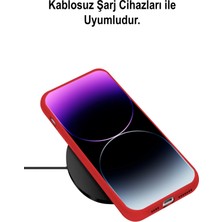 Caseworld Apple iPhone 14 Kapak Kalp Logolu Kamera Korumalı Içi Kadife Lansman Silikon Kılıf - Lacivert