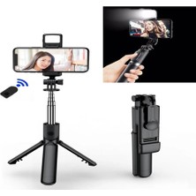 Airstorr LED Işıklı Selfie Çubuğu Bluetooth Kumandalı Kablosuz Tripot Selfie Monopod Selfie Stick Selfi Tripod