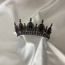 Lüks Düğün Aksesuarları Lale Nişan/ Kına/ Gelin Tacı Mor