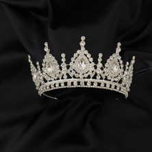 Lüks Düğün Aksesuarları Lale Nişan/ Kına/ Gelin Tacı Beyaz