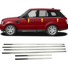 Drs Tuning Range Rover Sport 2006-2012 Cam Çıtası Paslanmaz Çelik Krom 6 Prç