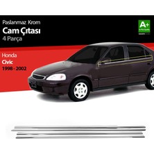 Drs Tuning Honda Civic Krom Cam Çıtası 4 Prç 1998-2002