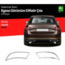 Drs Tuning Skoda Superb Krom Egzoz Çıkışı 2 Parça 2020 ve Üzeri