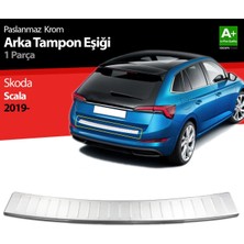 Drs Tuning Skoda Scala Krom Arka Tampon Eşiği 2019 Üzeri