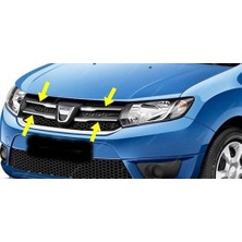 Aktif Oto Krom Dacia Sandero Uyumlu Krom Ön Panjur 4 Prç P.çelik 2012-2016