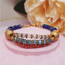 BijuStore Altın Kaplama Kadın Swarovski Kristal Taş Bileklik
