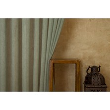Massarelli Etamin Şantuklu Tül Yeşil  1-2 Seyrek Pile 100X260