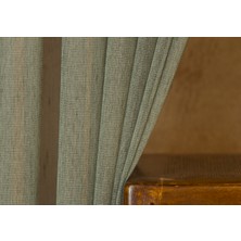 Massarelli Etamin Şantuklu Tül Yeşil  1-2 Seyrek Pile 100X260
