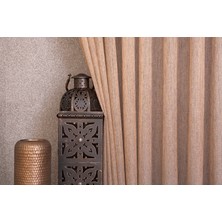 Massarelli Etamin Şantuklu Tül Kahve  1-2 Seyrek Pile 100X260