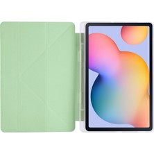 Ivoomi Samsung Galaxy Tab S6 Lite P610 P615 P617 10.4" Kalemlikli Arka Silikon Uyku Modlu Üçgen Katlanabilir Yatay ve Dikey Standlı Antişok Özellikli Smart Kılıf