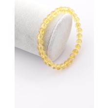 Safnaturel Sertifikalı Dönüşümlü Sitrin Doğal Taş Bileklik 6 mm