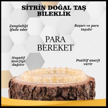 Safnaturel Sertifikalı Dönüşümlü Sitrin Doğal Taş Bileklik 6 mm