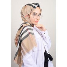 Baysem Burberry 70*240 cm Ipek Şal - Desen-03 - Renk-01-53