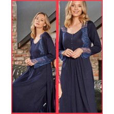 Bone Club 5110  Dantelli  Hamile Lohusa Gecelik Sabahlık Tk