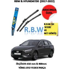 RBW  Hyundai İ 30 (2017-2022) Hybrid Tip Kancalı Araca Özel Silecek Seti