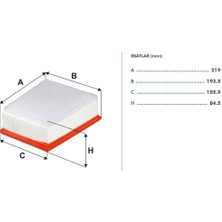 Filtron Hava Filtresi [ Renault Megane Iv 1.5 Dci/1.6 Dci 2015 - ]