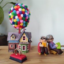 Foxyn Up House Yukarı Bak Hediyelik Animasyon Filmi Hediyelik Kraft Karton Minyatür Maket Ev