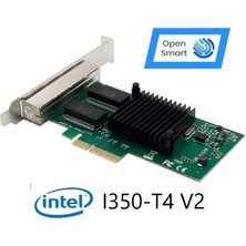 Open Smart 4 Port Intel I350-T4 V2 1gbe Pcıe X4 Ethernet Kart - OPS7308NT