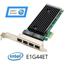 Open Smart 4 Port Intel E1G44ETBLK 1gbe Pcıe X1 Ethernet Kart - OPS7229NT