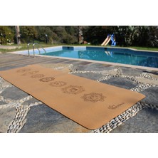 Omsiva Yoga Matı  5 mm Mantar / Cork  Profesyoenel Doğal Yoga Matı Çakra Serisi
