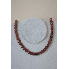 Bade Accessories 8 mm Strawberry (Çilek Kuvars ) Doğal Taş Kolye