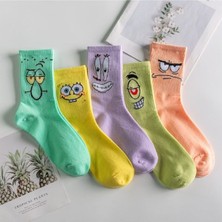 Worthy Socks 5'li Unisex Desenli Kolej Çorap  Seti 5 Çift
