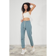 Twenty3 Kadın Basic 3 Iplik Şardonlu Paçası Lastikli Kalın Jogger Eşofman Altı