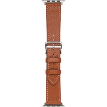 Kny Apple Watch 44 mm Için Krd-76 Delikli Pu Deri Kordon-Kayış