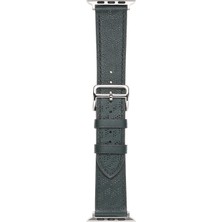 Kny Apple Watch 42 mm Için Krd-76 Delikli Pu Deri Kordon-Kayış