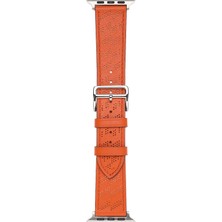 Kny Apple Watch Ultra 49 mm Için Krd-76 Delikli Pu Deri Kordon-Kayış