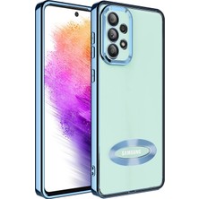 Pilanix Samsung Galaxy A73 Kılıf Renkli Kenarlı Parlak Logo Açık Omega Silikon